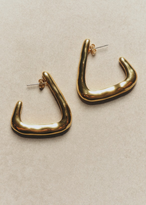 Adam ピアス - ゴールド - リサイクル真鍮 - Sézane