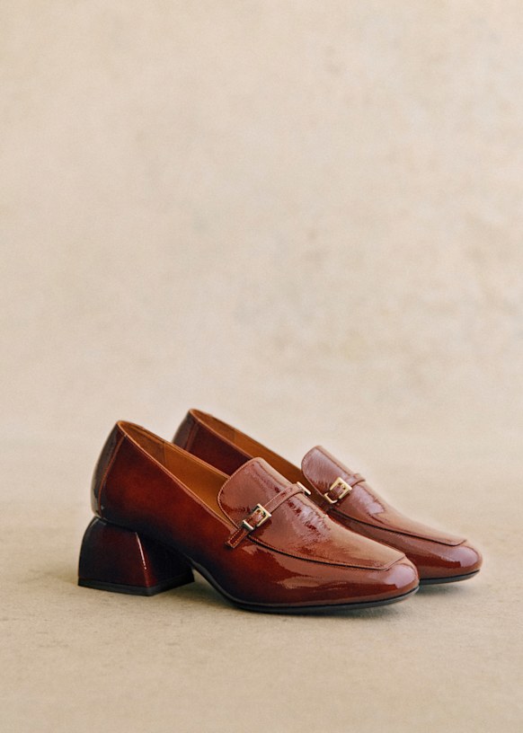 Victoire Loafers Patent Black Patent cowide leather Sezane