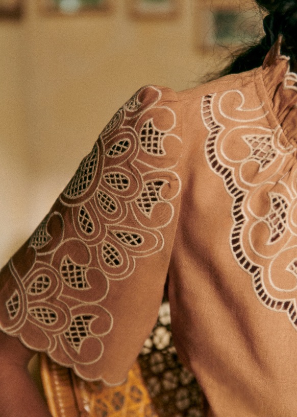 Louisah Blouse - Camel - Linen - Sézane