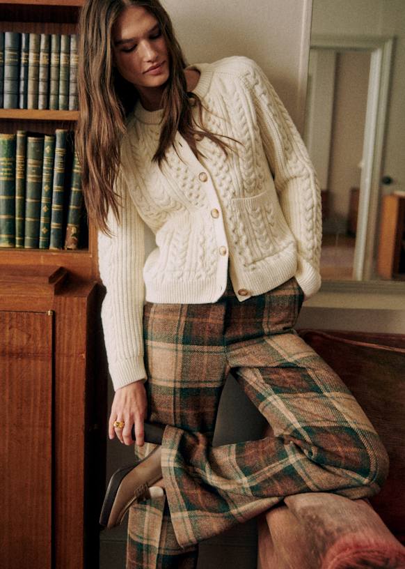 Tiphaine Cardigan - Ecru - Organic cotton - textile made from