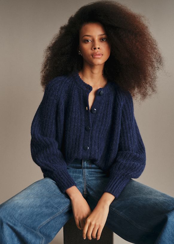 Emile Cardigan - Mottled camel - Alpaca - Sézane