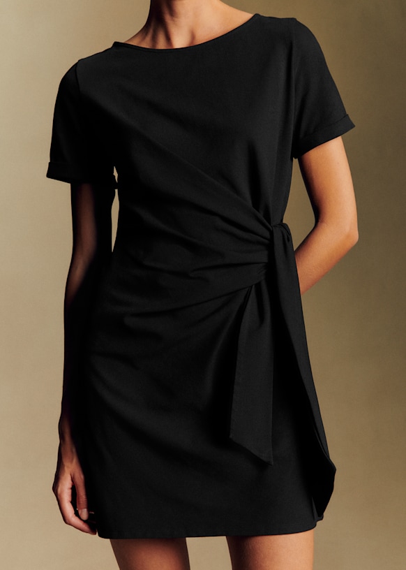 Pippa Short Dress - Coral - Organic cotton - textile made from