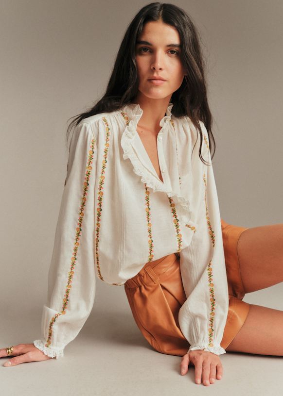 Hana Shirt - Cream - Viscose - Sézane