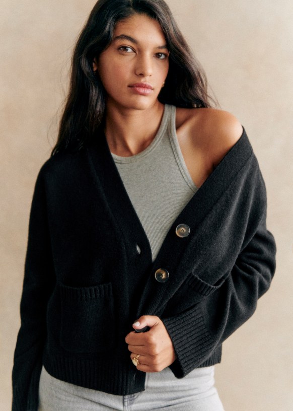 Gilet noir sezane hotsell