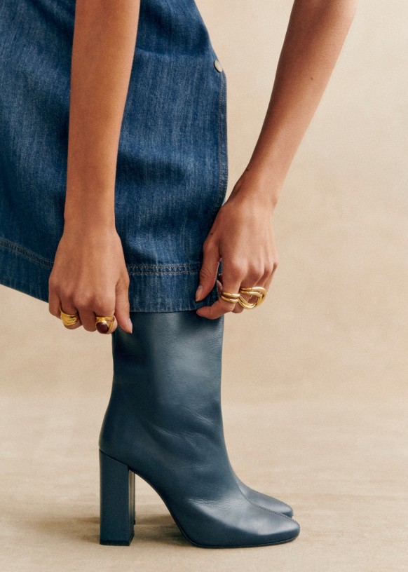 Amandine Boots Smooth Black Sezane