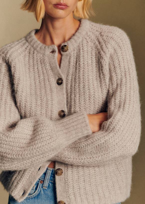 Emile Cardigan - Light Beige - Alpaca - Sézane