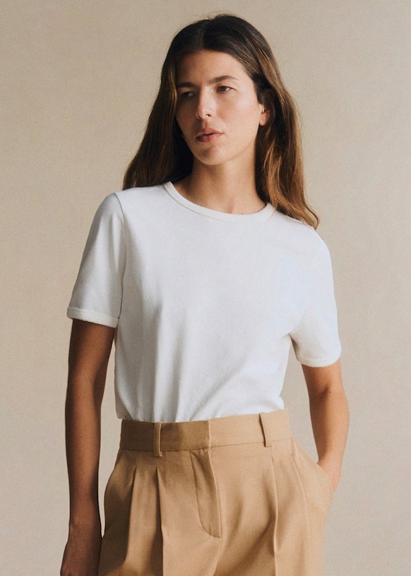 Nolan T-Shirt - Cream/ Navy - Organic cotton - organic textile