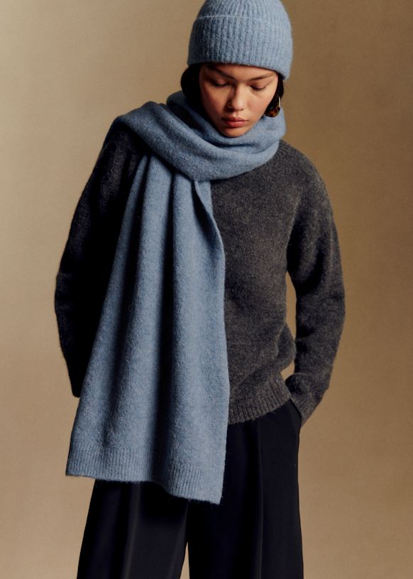 Sjaal Marianne - Ijsblauw - Baby alpaca - Sézane