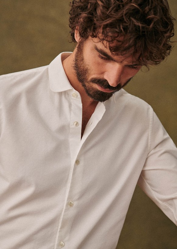 Camicia Bruce Pinpoint Bianco