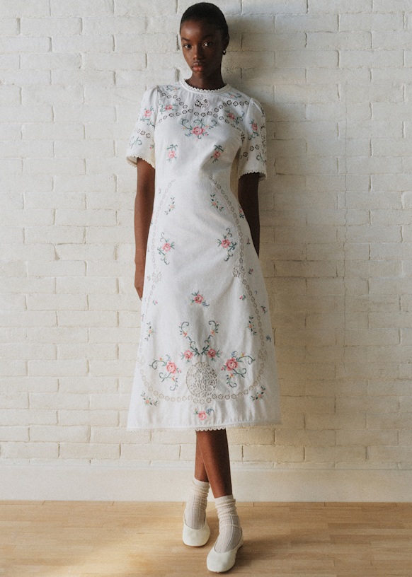 Olivia ドレス - Sézane x SEA NY - エクリュ地にミニマルチカラーの