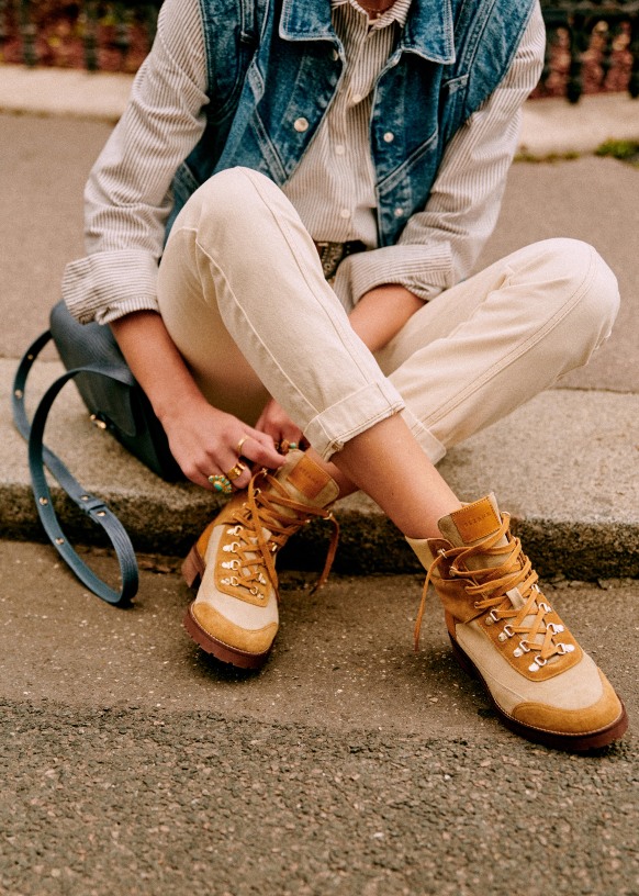 sezane lace up boots