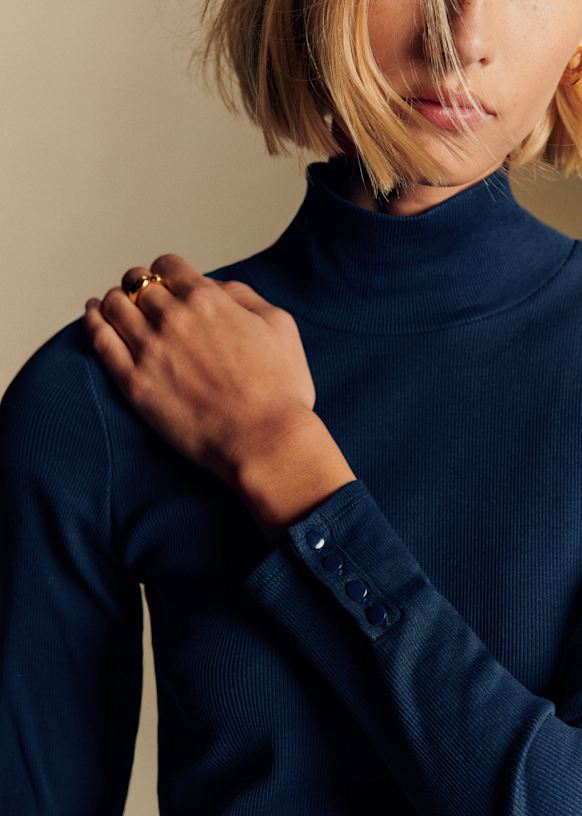 Felix Jumper - Navy - Organic cotton - organic textile - Sézane