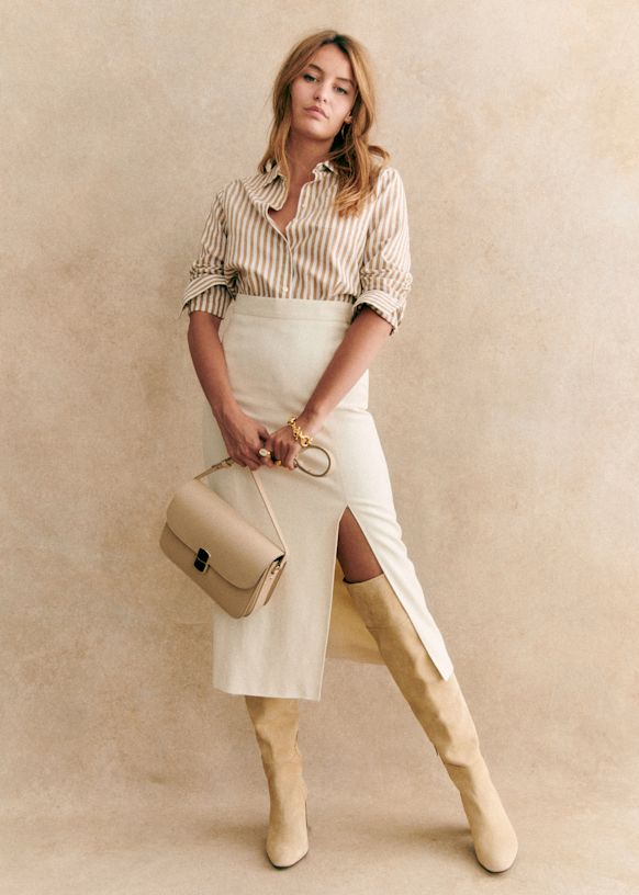 Chemise Tomboy Broderie Marguerite Coton biologique textile biologique Sezane