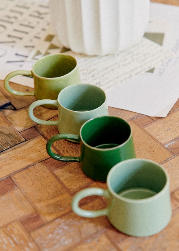 Set of 4 espresso cups - Green - Sézane