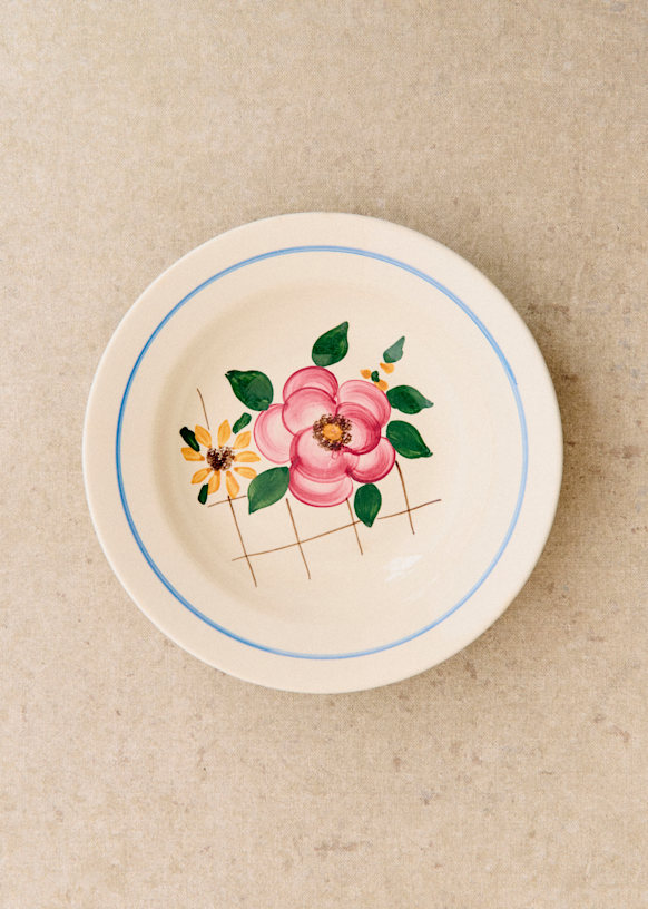 アンティークスーププレート、カントリーフラワー - Lot de 4 assiettes creuses - Décor n°9 - セラミック -  Sézane