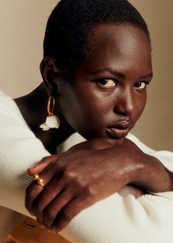 Flora ピアス - ピンクチーク - 樹脂 - Sézane