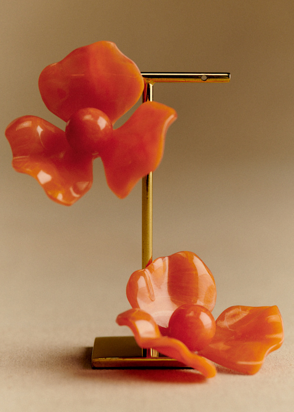 Kiana Earrings - Apricot - Resin - Sézane