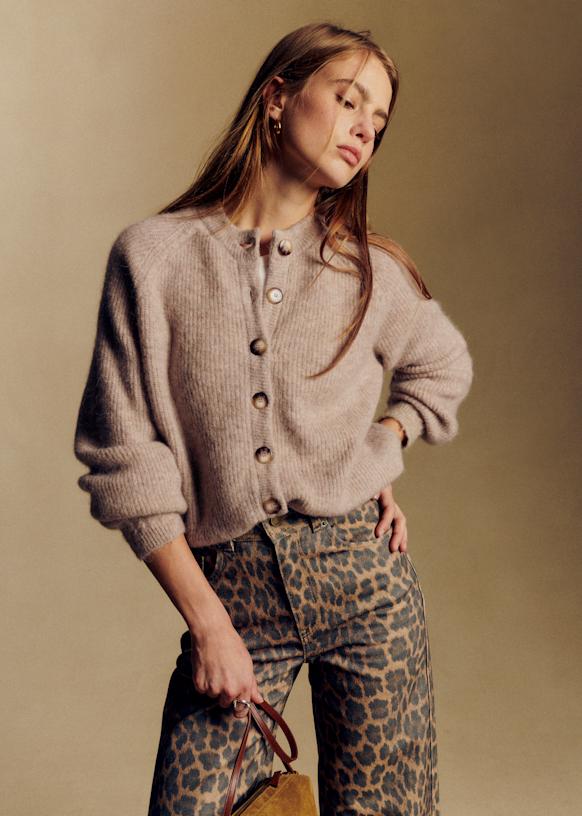 【新品未使用タグ付き】 Sezane アルパカカーディガン xs セザンヌ Othello カーディガン - レッド - ベビーアルパカ - Sézane