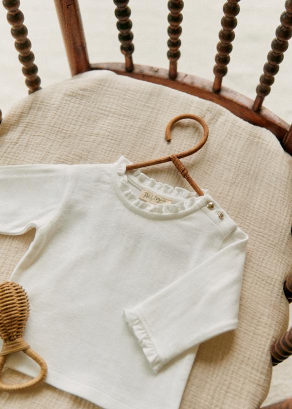 Inès TShirt Navy leopard Organic cotton organic textile Sézane