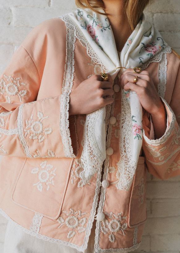 Dakota ジャケット - Sézane x SEA NY - コントラスト生成り刺繍