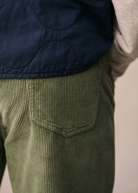 Corduroy Albano Trousers - Light Beige - Organic Cotton - Sézane