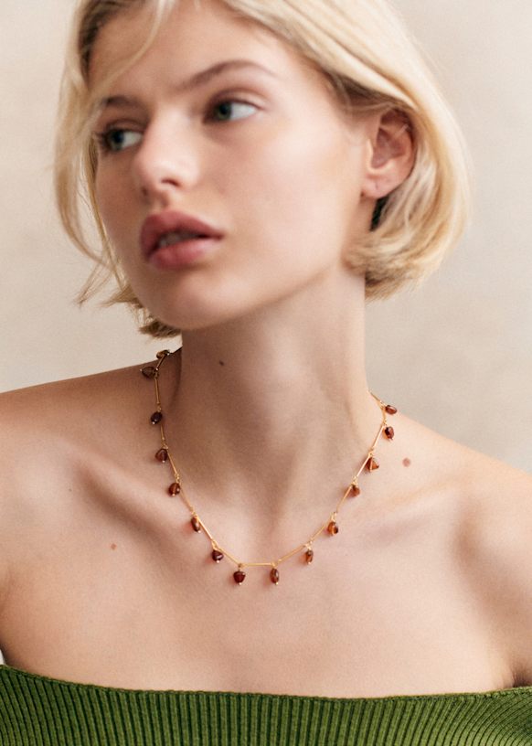 Vestopazzo Collana Con Cuori In Ottone Riciclato - Lavorazione Artigianale - Anallergica