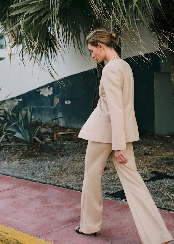 Herri パンツ - メランジベージュ - GRS認定リサイクルポリエステル