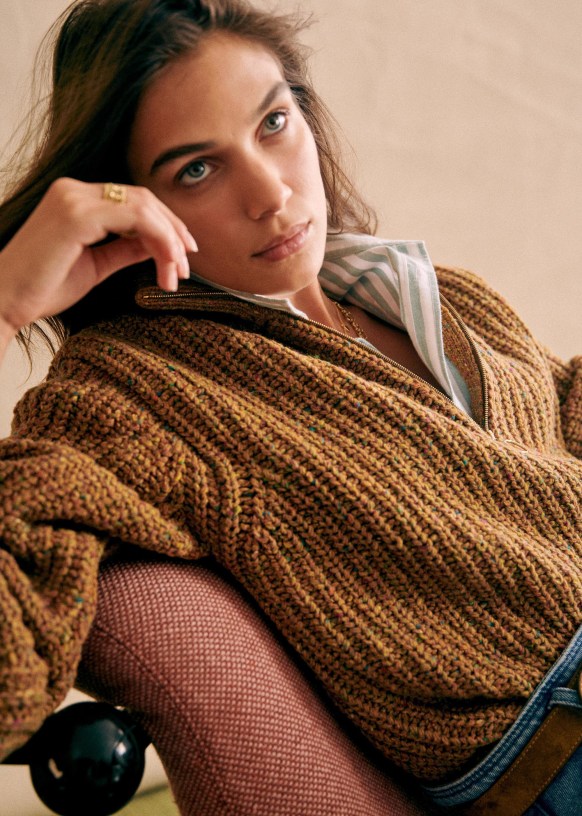 Nico Jumper - Caraway yellow - Recycled wool - Sézane