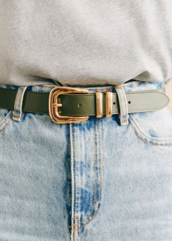 Oria Belt - Patent Mahogany - Bovine leather - Sézane