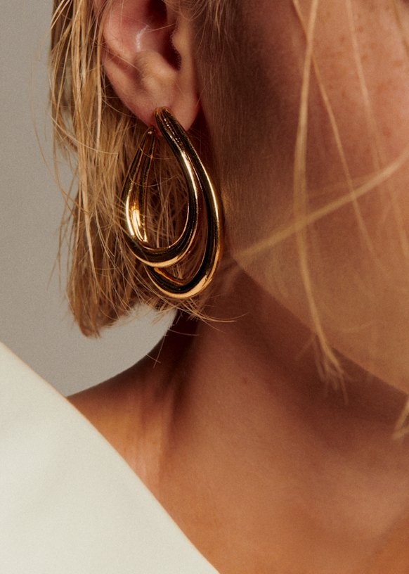 Gina Earrings - Gold - Tin - Sézane