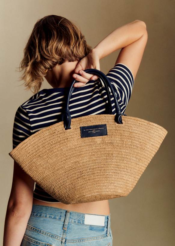 Justine Basket Bag - Natural Raffia - Raffia - Sézane