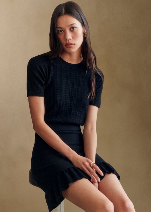 Sinia Dress - Black - Viscose ECOVERO™ LENZING™ - Sézane