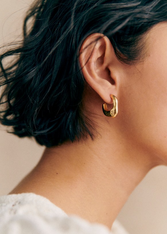 Valentina Earrings Gold Brass Sezane