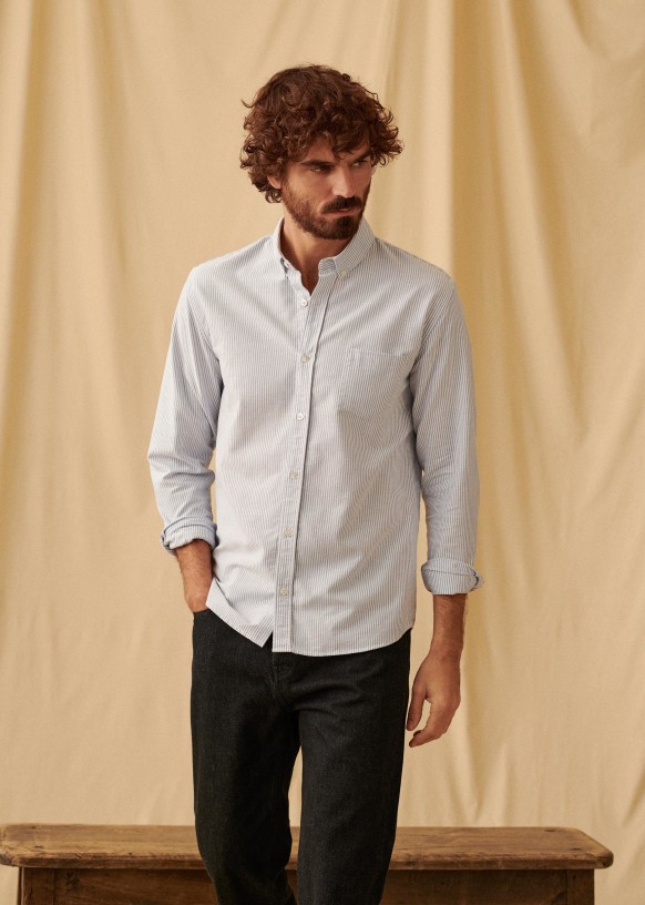 Oxford Charlie Shirt - White - Organic Cotton - Octobre Éditions