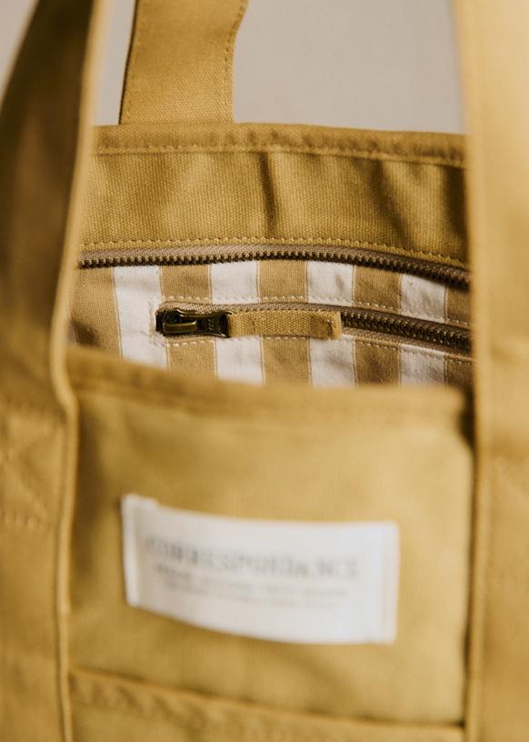 バッグ Sezane The Toto Weekday Tote bag - Gold - Cotton - Sézane