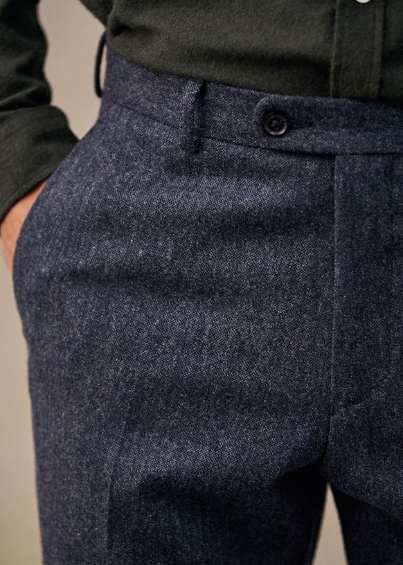 Wool tweed trousers top