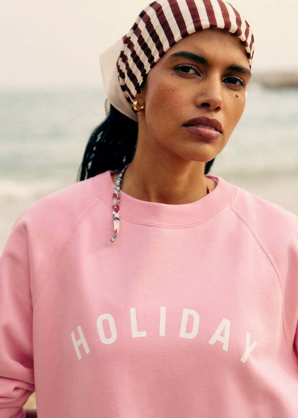 Holiday Sweat-Shirt - Sézane x Holiday - Chalk / Navy - Organic