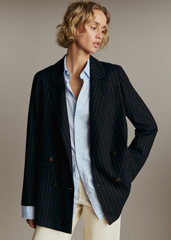 美品　セザンヌ　SEZANE　ウール　チェック　ダブルジャケット　S　ブラウン系 Chelsea ジャケット - グレンチェック - ウール - Sézane