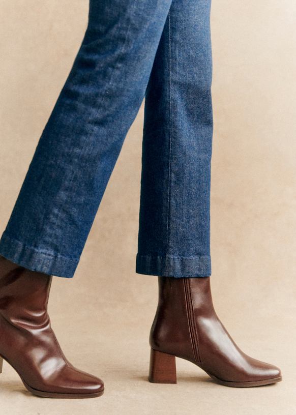 Axelle アンクルブーツ - ホワイトエナメル - パテントカウハイド