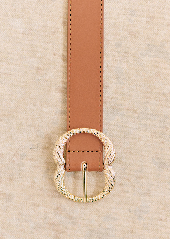 Fine Artemis Belt - Black Crocodile Print - Bovine leather
