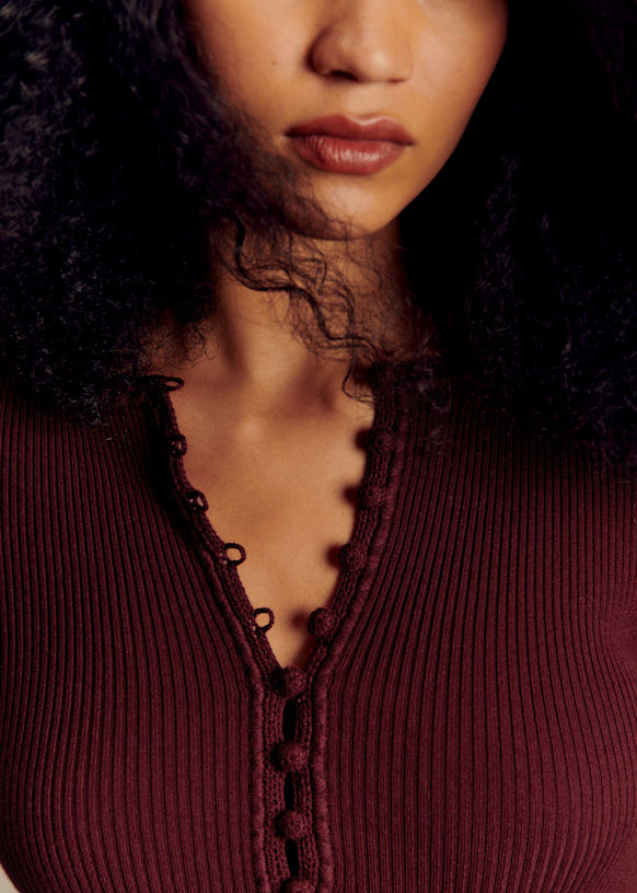 Lorette Dress - Szane - Burgundy - XS - Woman