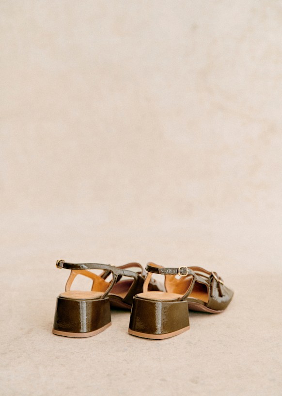 Babies Paula Argent Miroir Cuir caprin Sezane