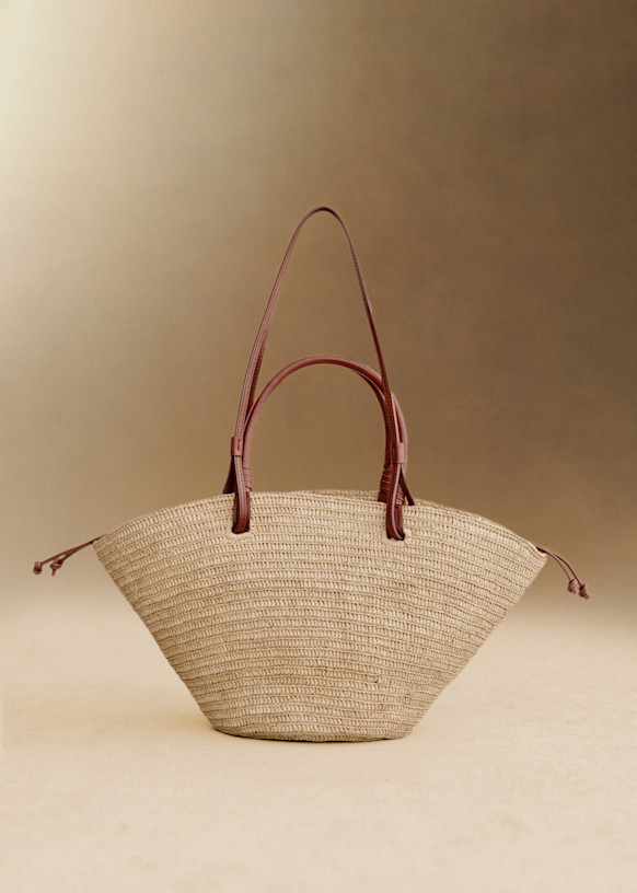 Justine バスケット - ネイビー ラフィア - ラフィア - Sézane