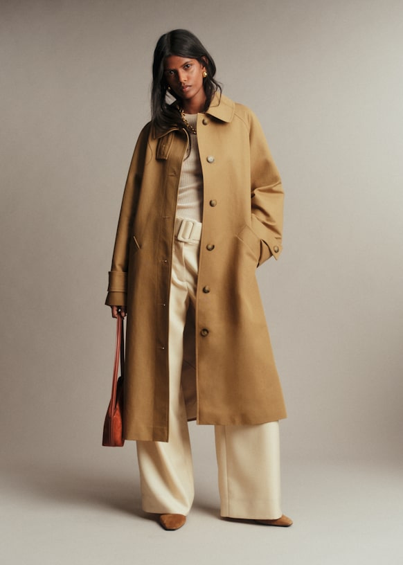 Jonas Coat - Camel - Organic cotton - organic textile - Sézane