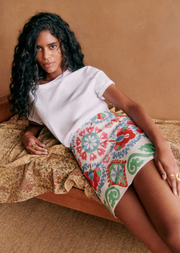Malia Skirt - Black - Linen - Sézane