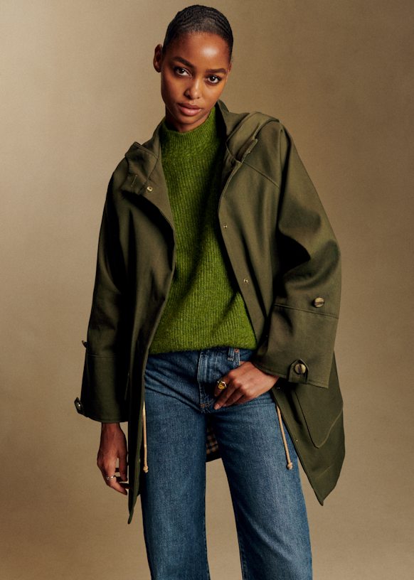 Hugo Parka - Olive Green - Organic Cotton - Sézane