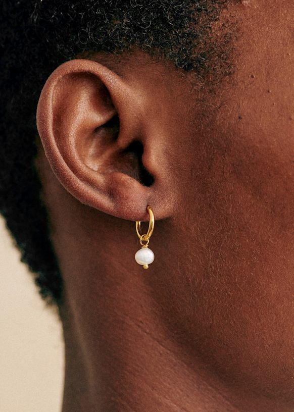 Charlotte Earrings - Pearly - Resin - Sézane
