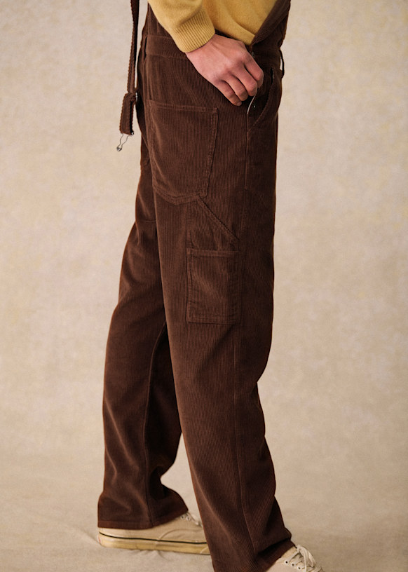 Robby Velours Dungarees Brown - Main Image