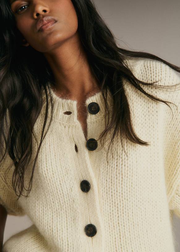Mathis Cardigan - Vanille - Merino Wool - Sézane