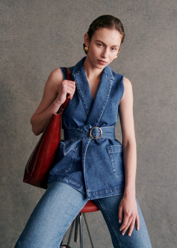 Antonina Jacket - Dark Blue - Organic cotton - organic
